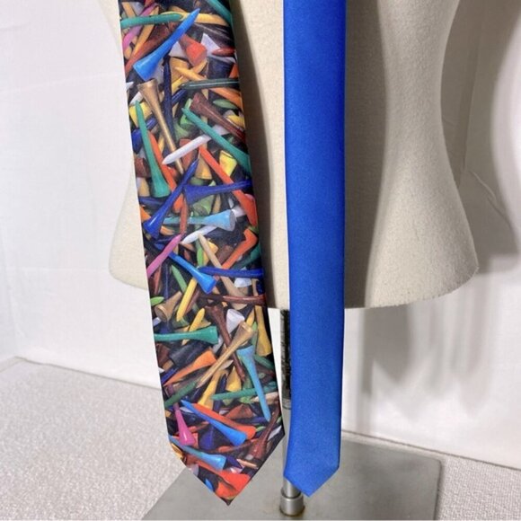 Vintage “Tees” Ralph Marlin & Co 1993 Golf Tee Print Tie - Picture 10 of 10